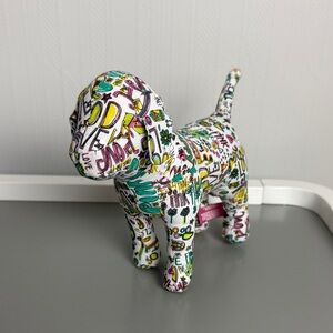 Victorias Secret Pink Colorful Graphic Dog 7” Small